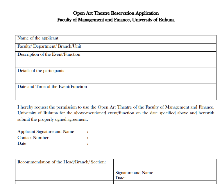 Open Art Theatre Reservation Application